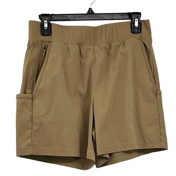Columbia Pants - Columbia Womens Pull On Shorts M 5” Inseam Tan Casual Used